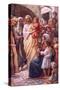 The Lord Blessing the Children-Harold Copping-Stretched Canvas