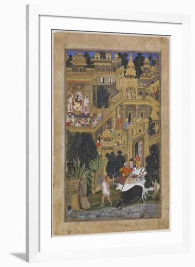 The Lord Krishna in the Golden City, Ca 1586-Kesav Kalan-Framed Giclee Print