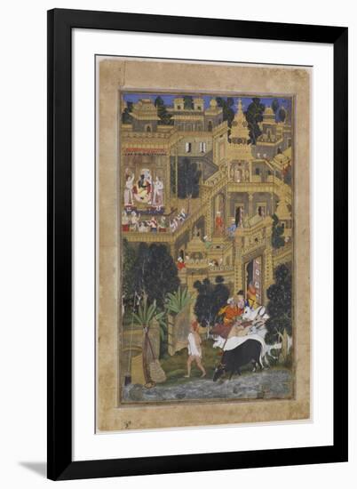 The Lord Krishna in the Golden City, Ca 1586-Kesav Kalan-Framed Giclee Print