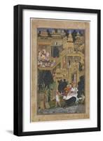 The Lord Krishna in the Golden City, Ca 1586-Kesav Kalan-Framed Premium Giclee Print