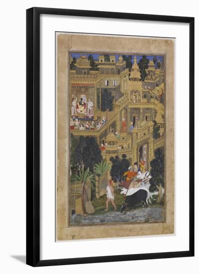 The Lord Krishna in the Golden City, Ca 1586-Kesav Kalan-Framed Giclee Print