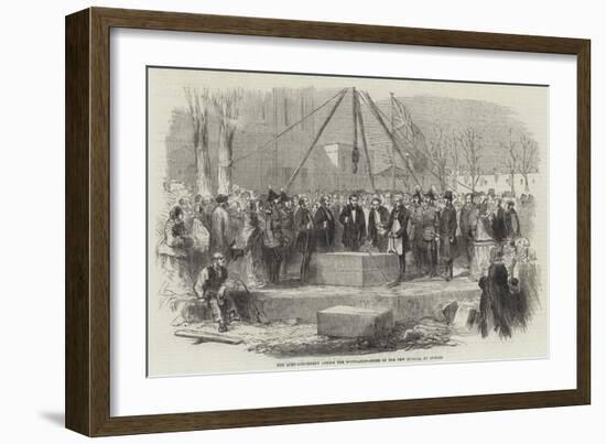 The Lord-Lieutenant Laying the Foundation-Stone of the New Museum, at Dublin-null-Framed Giclee Print