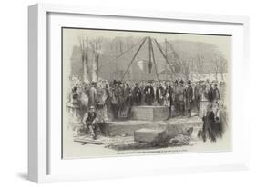 The Lord-Lieutenant Laying the Foundation-Stone of the New Museum, at Dublin-null-Framed Giclee Print