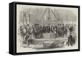 The Lord-Lieutenant Laying the Foundation-Stone of the New Museum, at Dublin-null-Framed Stretched Canvas