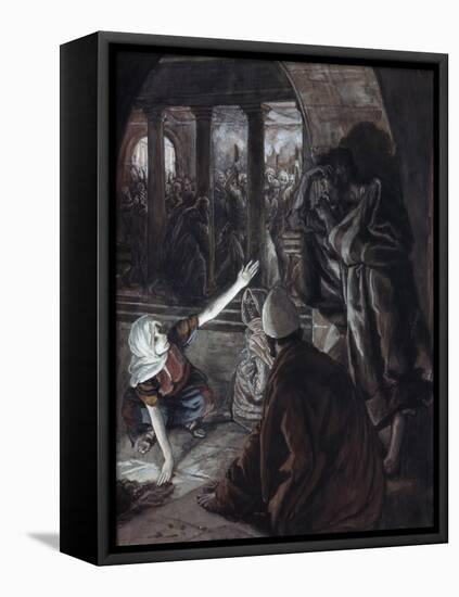 The Lord Looked Upon Peter-James Tissot-Framed Stretched Canvas