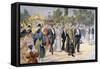 The Lord Mayor of London Visiting Bordeaux, France, 1895-F Meaulle-Framed Stretched Canvas