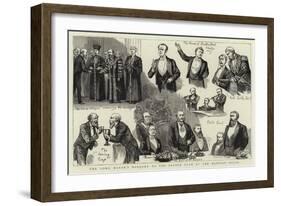 The Lord Mayor's Banquet to the Savage Club at the Mansion House-null-Framed Giclee Print