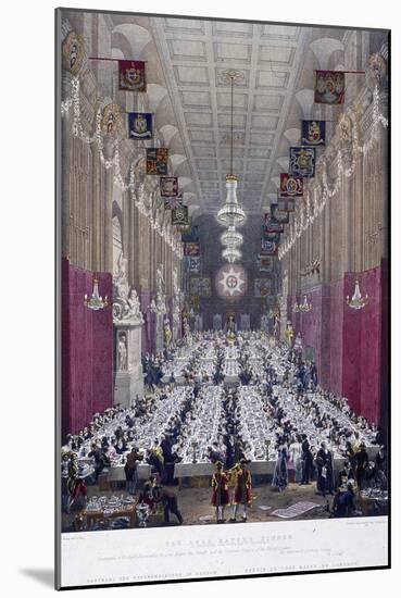 The Lord Mayor's Dinner at Guildhall, London, 1829-George Scharf-Mounted Giclee Print
