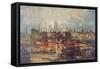 The Lord Mayor's Procession by Water to Westminster, London, C1820-null-Framed Stretched Canvas