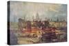 The Lord Mayor's Procession by Water to Westminster, London, C1820-null-Stretched Canvas