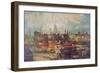 The Lord Mayor's Procession by Water to Westminster, London, C1820-null-Framed Giclee Print