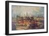 The Lord Mayor's Procession by Water to Westminster, London, C1820-null-Framed Giclee Print