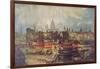 The Lord Mayor's Procession by Water to Westminster, London, C1820-null-Framed Giclee Print