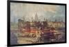 The Lord Mayor's Procession by Water to Westminster, London, C1820-null-Framed Giclee Print