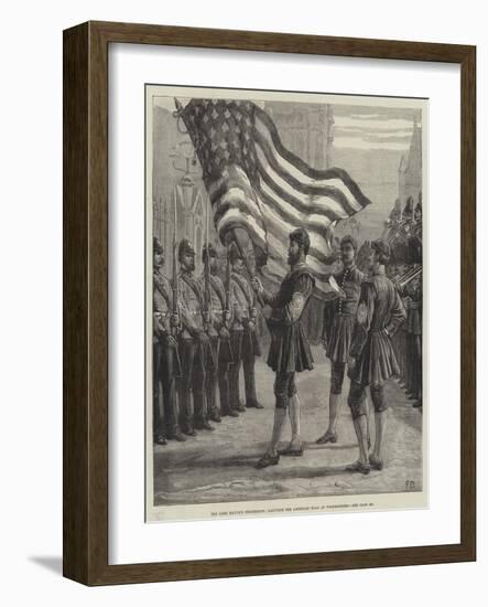 The Lord Mayor's Procession, Saluting the American Flag at Westminster-Frank Dadd-Framed Giclee Print