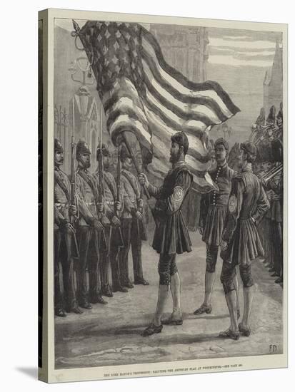 The Lord Mayor's Procession, Saluting the American Flag at Westminster-Frank Dadd-Stretched Canvas