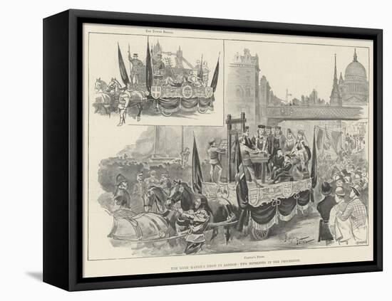 The Lord Mayor's Show in London, Two Novelties in the Procession-null-Framed Stretched Canvas