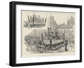 The Lord Mayor's Show in London, Two Novelties in the Procession-null-Framed Giclee Print