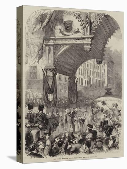The Lord Mayor's Show, Triumphal Arch in Cornhill-Matthew "matt" Somerville Morgan-Stretched Canvas