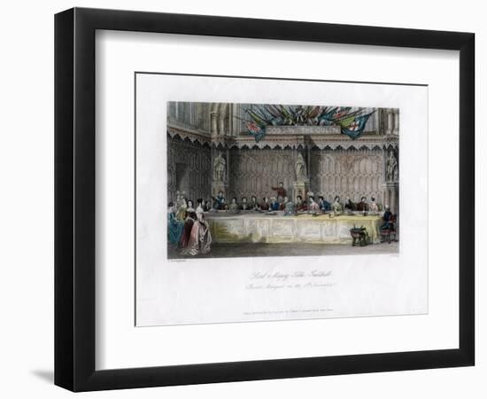 The Lord Mayor's Table, Grand Banquet, Guildhall, City of London, 19th Century-J Shury-Framed Giclee Print