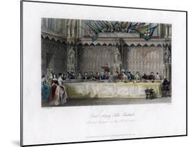 The Lord Mayor's Table, Grand Banquet, Guildhall, City of London, 19th Century-J Shury-Mounted Giclee Print