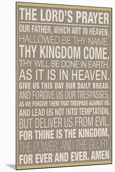 The Lord's Prayer Religious-null-Mounted Art Print