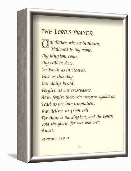 The Lord's Prayer-Unknown Unknown-Framed Art Print