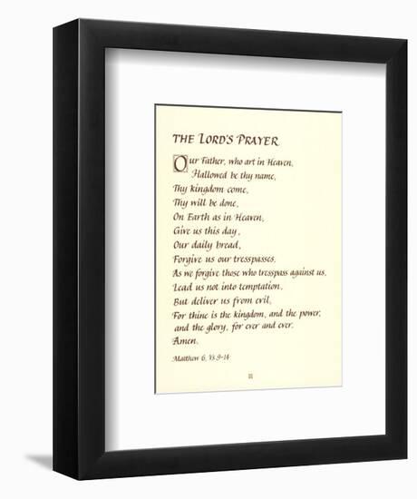 The Lord's Prayer-Unknown Unknown-Framed Art Print