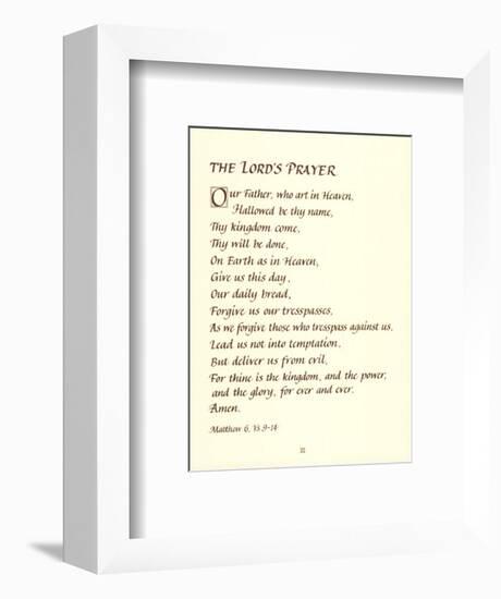 The Lord's Prayer-Unknown Unknown-Framed Art Print