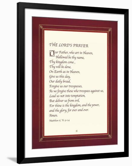 The Lord's Prayer-The Inspirational Collection-Framed Giclee Print