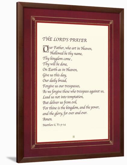 The Lord's Prayer-The Inspirational Collection-Framed Giclee Print