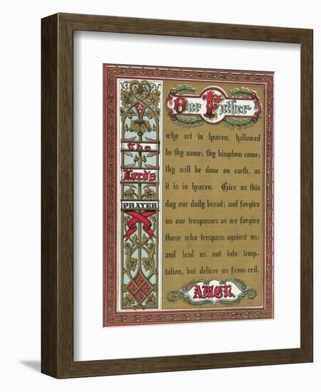 The Lord's Prayer-English School-Framed Giclee Print