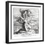 The Lord shows Moses the promised land, Deuteronomy-Julius Schnorr von Carolsfeld-Framed Giclee Print