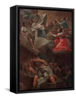 The Lord with the Archangel St. Michael Victorious over the Demons-Filippo Comerio-Framed Stretched Canvas