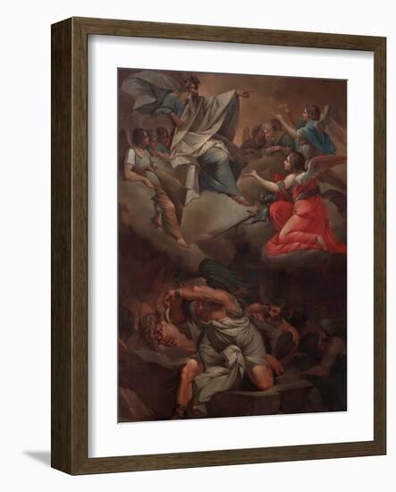 The Lord with the Archangel St. Michael Victorious over the Demons-Filippo Comerio-Framed Giclee Print