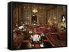 The Lords Library, Houses of Parliament, Westminster, London, England, United Kingdom-Adam Woolfitt-Framed Stretched Canvas