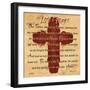 The Lords Prayer Cross-Diane Stimson-Framed Premium Giclee Print