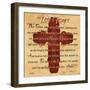 The Lords Prayer Cross-Diane Stimson-Framed Premium Giclee Print