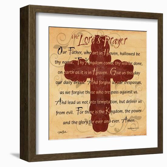 The Lords Prayer Cross-Diane Stimson-Framed Art Print