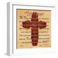 The Lords Prayer Cross-Diane Stimson-Framed Art Print