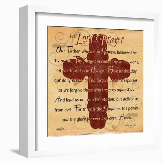 The Lords Prayer Cross-Diane Stimson-Framed Art Print