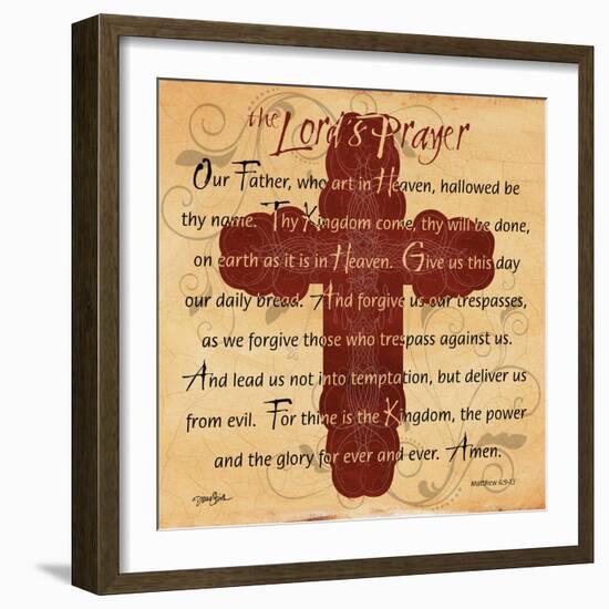 The Lords Prayer Cross-Diane Stimson-Framed Art Print