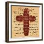 The Lords Prayer Cross-Diane Stimson-Framed Art Print