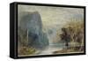 The Lorelei Rock, C.1817-J. M. W. Turner-Framed Stretched Canvas