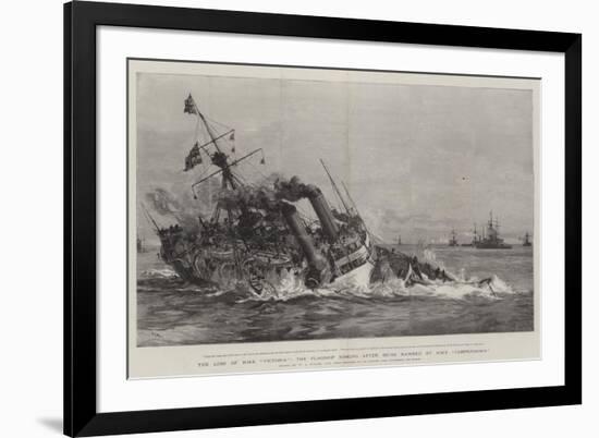 The Loss of HMS Victoria, the Flagship Sinking after Being Rammed by HMS Camperdown-William Lionel Wyllie-Framed Giclee Print