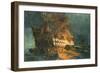 The Loss of the Ajax off Cape Janissary-Konstantinos Bolanachi-Framed Giclee Print