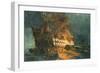 The Loss of the Ajax off Cape Janissary-Konstantinos Bolanachi-Framed Giclee Print