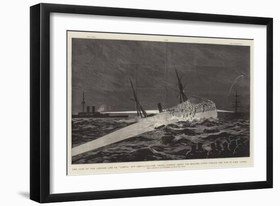 The Loss of the Anchor Line Ss Utopia Off Gibraltar-null-Framed Giclee Print