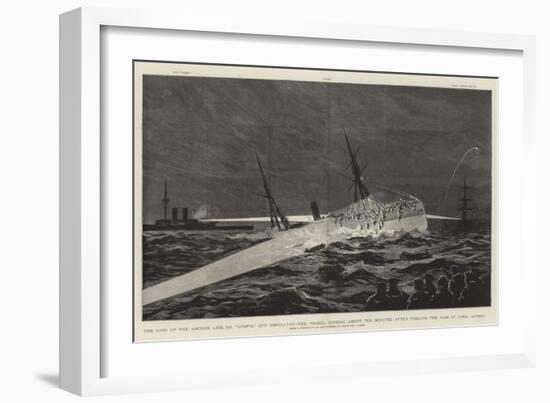 The Loss of the Anchor Line Ss Utopia Off Gibraltar-null-Framed Giclee Print