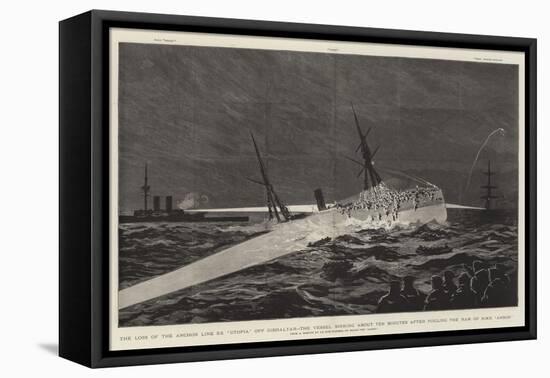 The Loss of the Anchor Line Ss Utopia Off Gibraltar-null-Framed Stretched Canvas